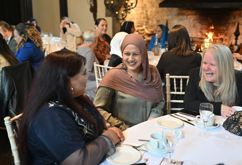 Guests enjoying One Voice Blackburn Afternoon Tea at Samlesbury Hall 2025